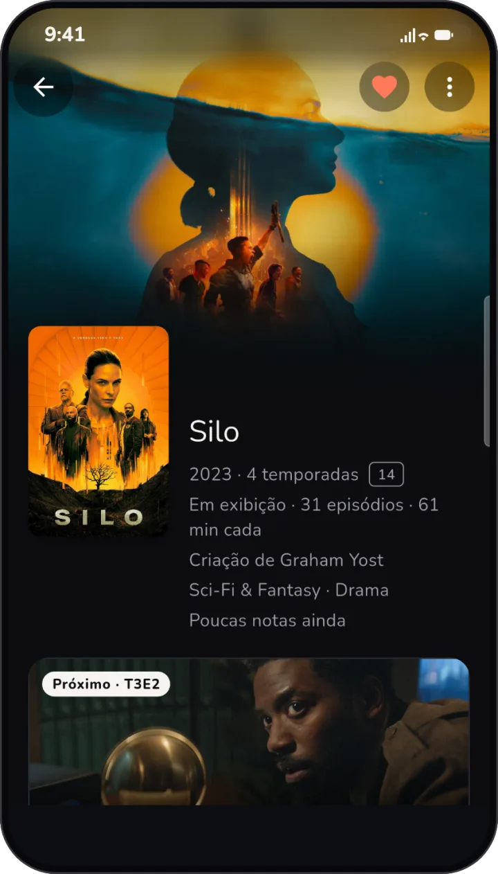 Página da série Silo no Clakki, com pôster e informações.